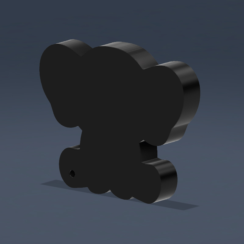 Lámpara 3D Elefante 2 Lámpara 3D Elefante Trasera