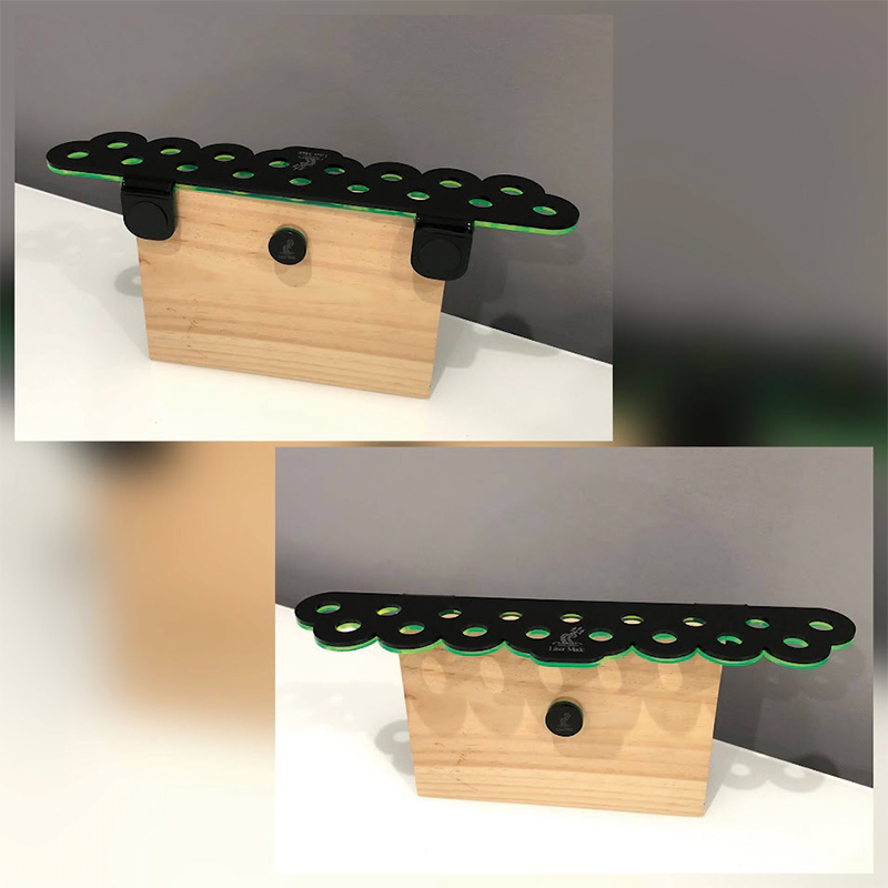 Esquejero Metacrilato Con Imanes 4 Esquejero Metacrilato Negro Brillo-Verde Flúor