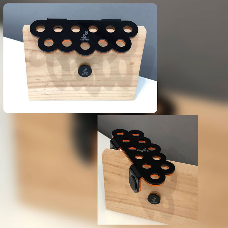 Esquejero Metacrilato Con Imanes 2 Esquejero Metacrilato Negro-Naranja Flúor