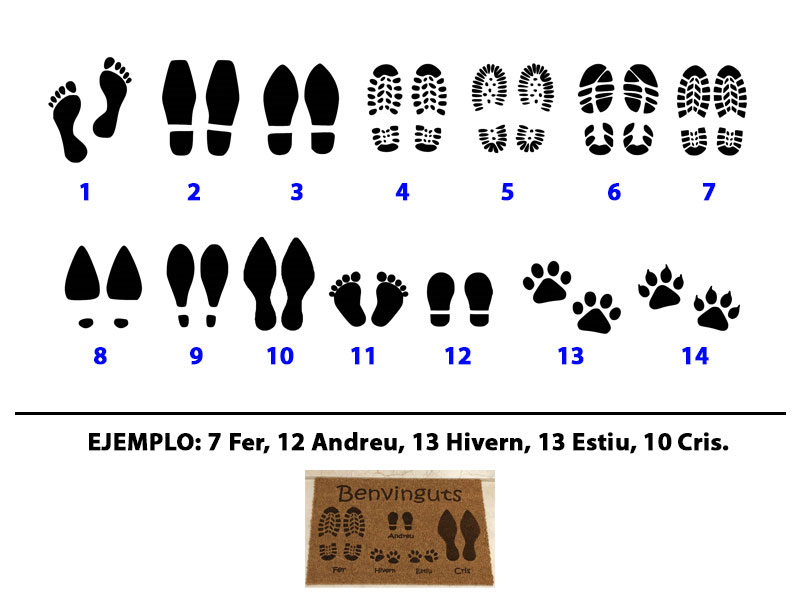 Felpudo Huellas 2 Huellas Felpudo